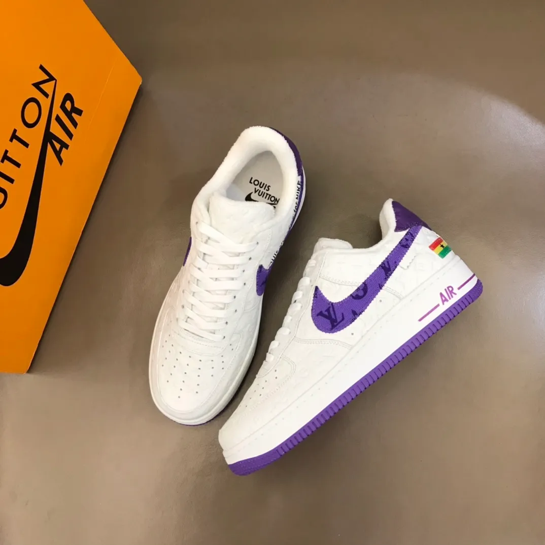 Men's shoes 💰p420 "*OUIS *UITTO*" x OFF-WHITE x Nike tripartite collaboration! Trendy and cool men's casual sports shoes with unrivaled color matching. The design idea basically continues the style of THE TEN. The Swoosh line and tongue label have a very familiar visual effect and are both fashionable and trendy! A must-have for fashionistas! The effect on your feet is absolutely stunning! (The original drawer packaging accessories are complete) Code number 38-45